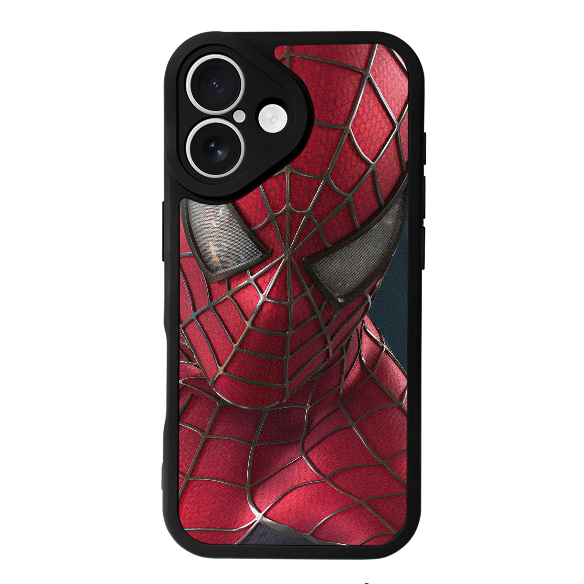 （画像用） Spider Man スパイダーマン 【iPhone 16シリーズ対応】シリコンスマホケース（レザー調） 材質：シリコン